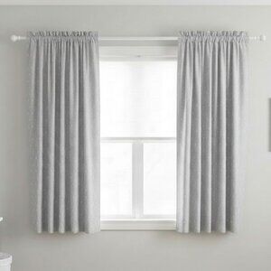 Ellery Homestyles Blackout Curtains Gray White Puppy Dog Pattern Nursery 5 Panel